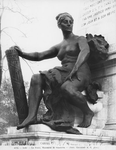 Denkmal für Leon Gambetta, Force, Cour Napoleon, Louvre, 1888 (Detail) von Jean Paul Aube